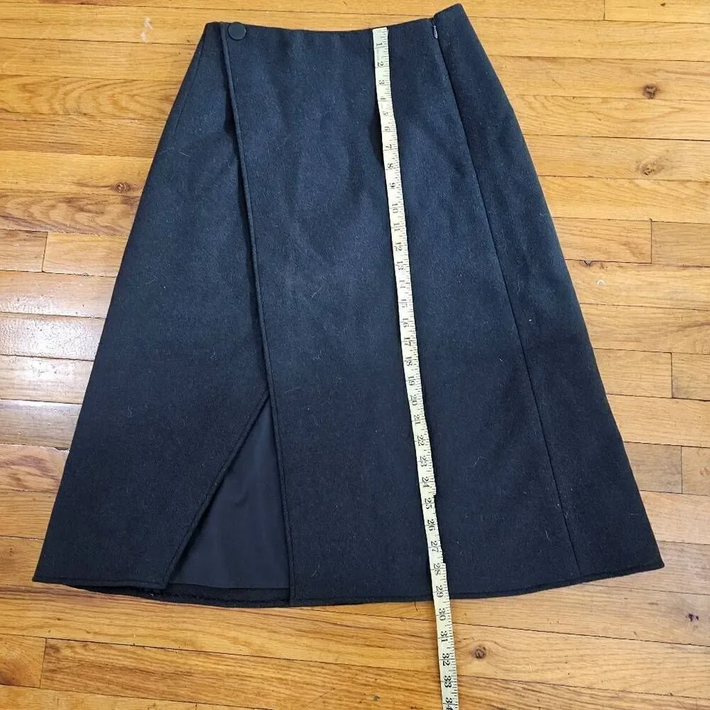 Club Monaco Charcoal Wool A Line Midi Skirt Size 4